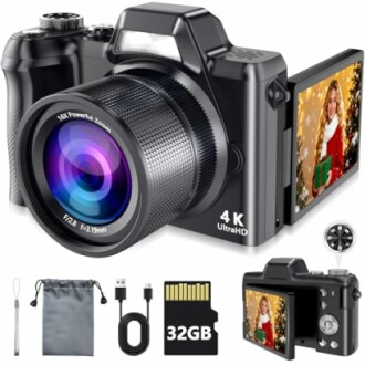 Cámara digital 4K para fotografía y vlogs