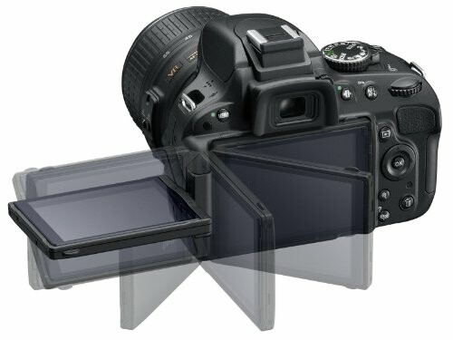 DSLR camera with tilting screen.