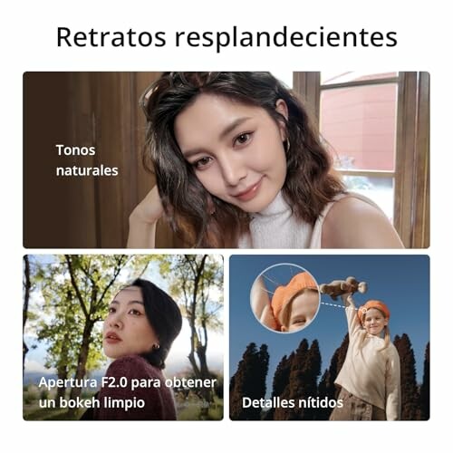 Three images showcasing glowing portraits with natural tones, clear bokeh, and sharp details. Experience the power of the DJI Osmo Pocket 3, a portable camera gimbal that's perfect for capturing stunning footage.