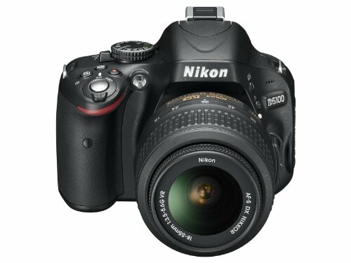 Front view of a Nikon DSLR camera with lens